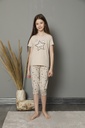 Girls Cotton Pajama Half Sleeve Bermuda