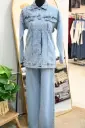 Two Piece Jeans Set - Blue
