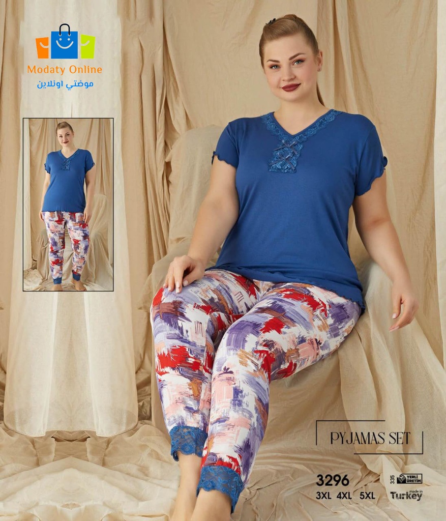 [110101041-3296-3XL] Pajamas Half Sleeve Big Size (3XL)