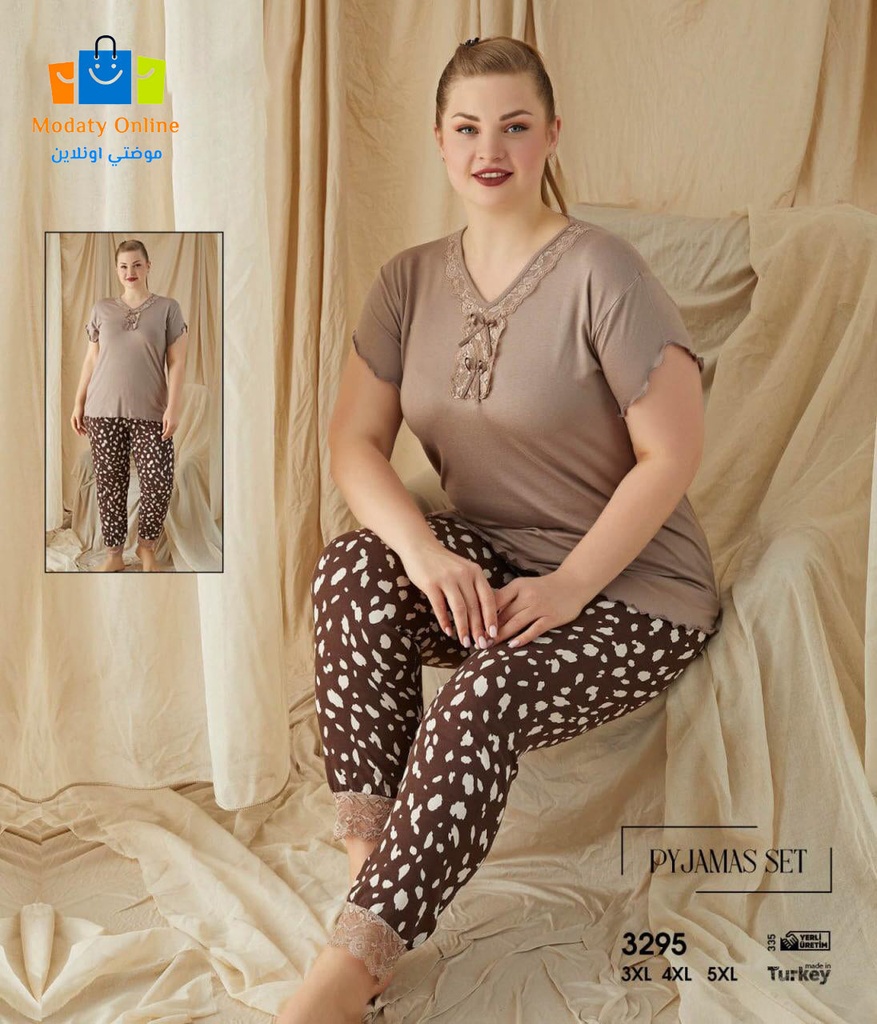 [110101041-3295-3XL] Pajamas Half Sleeve Big Size (3XL)