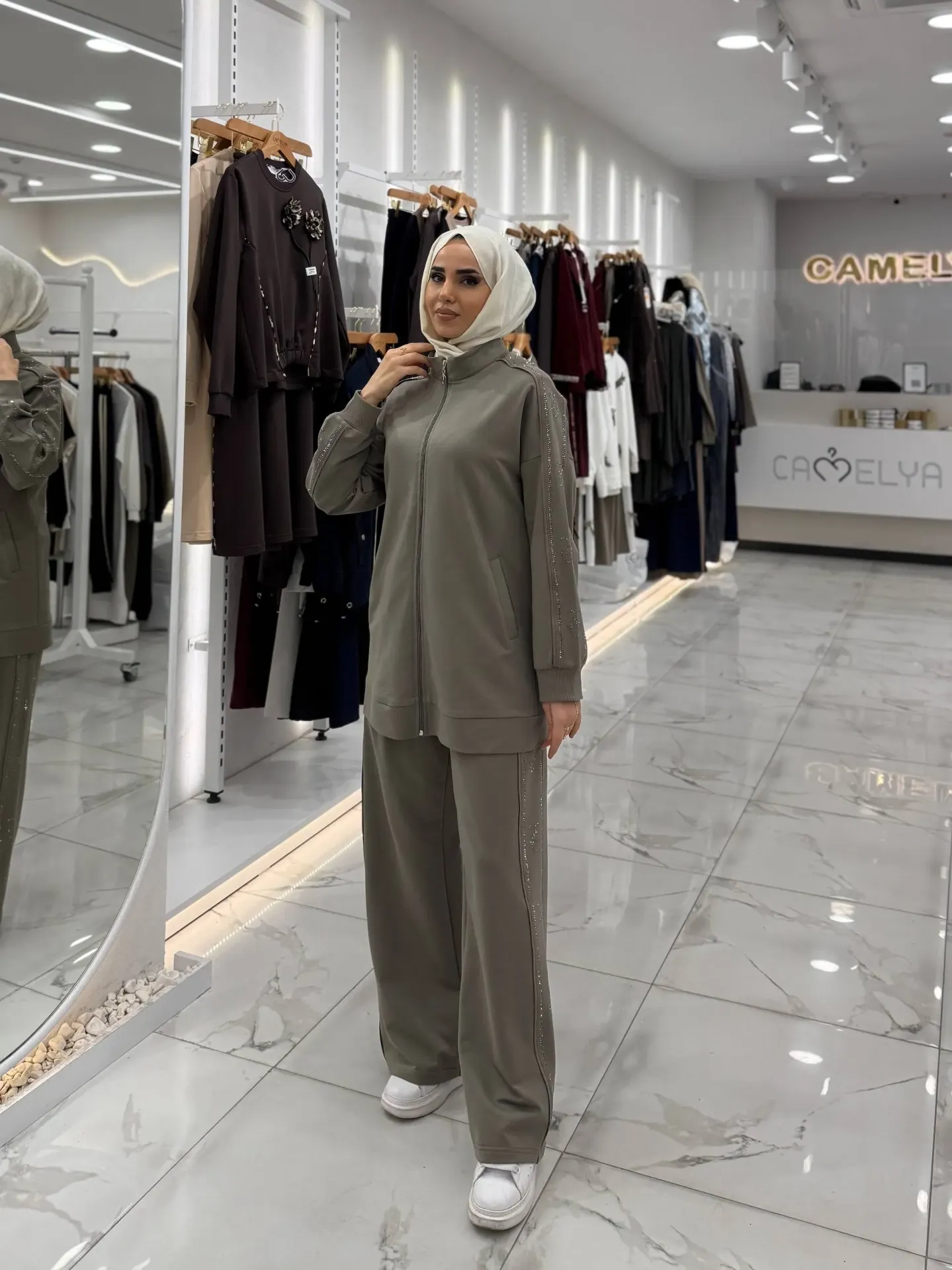 [869-108404-38] Two Piece Set - Olive 10840 (38)