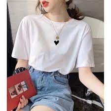 تيشيرت برسمة قلب (أبيض)