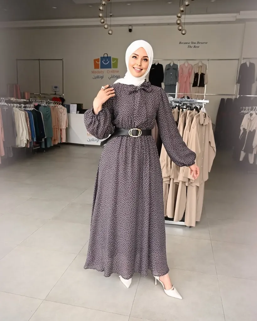 [869-60121-38] فستان - بني (38)