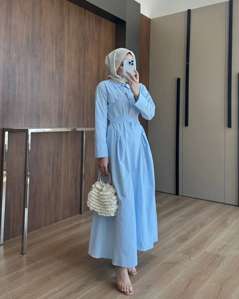 [869-93251-38] فستان - ازرق (38)