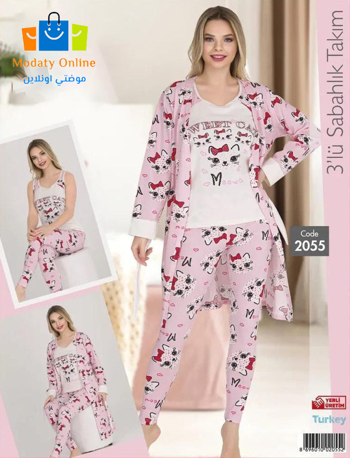 [110102013-2055] طقم رداء كيمونو 3  قطع