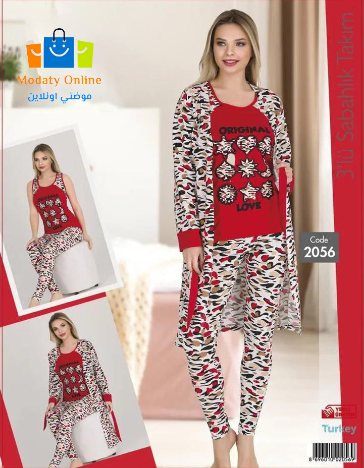 [110102013-2056] طقم رداء كيمونو 3  قطع