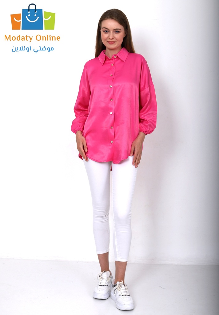 [1106010-161511-M] T-Women's Casual Shirt-Pink (M)