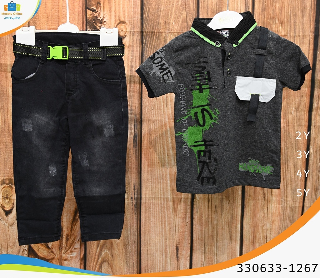[330633-1267-2 Year] Boy Cotton Set Half Sleeve Short‎ (2 Year)