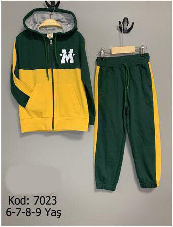 [3102016-7023-6 Year-Green Yellow] Boy Sports Pajamas (6 Year)