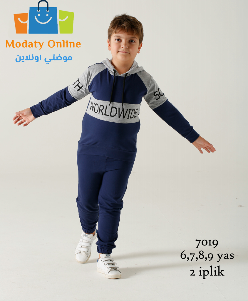 [3102016-7019-6 Year Black] Boy Sports Pajamas (6 Year)