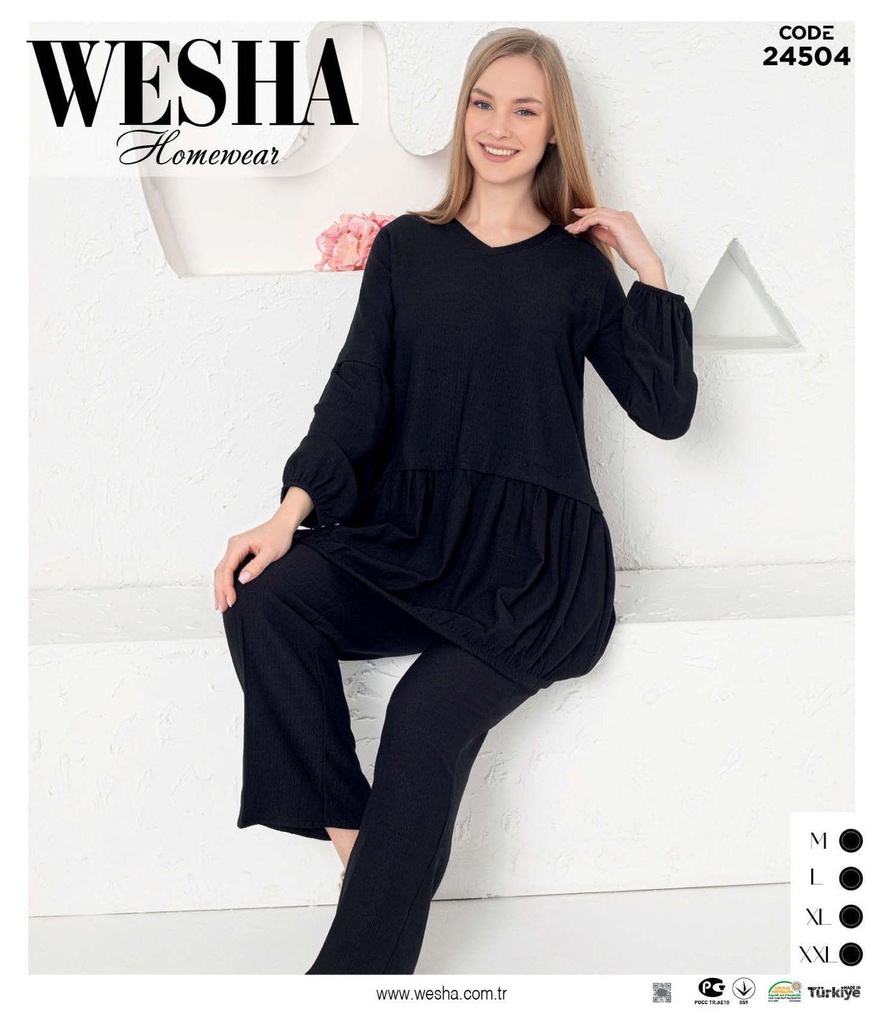 [112024-24504-M] Two suit pieces Black (M)