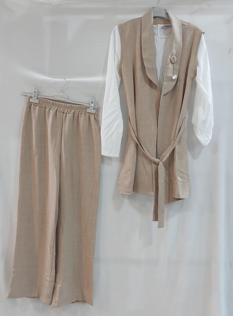 Tracksuit Set Cotton Beige