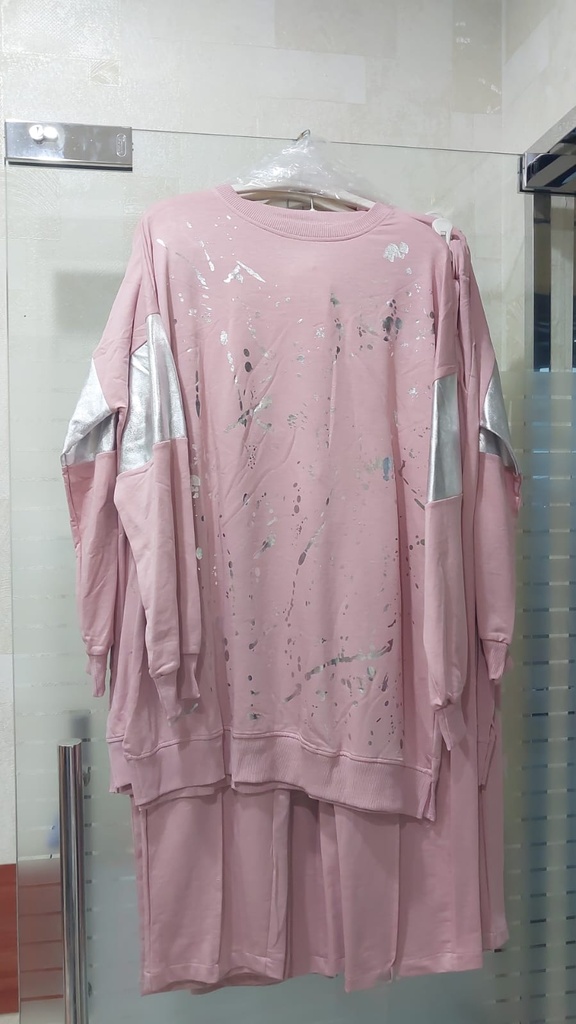 [112024-9386-PINK-S~M] Tracksuit Set Cotton PINK (S~M)