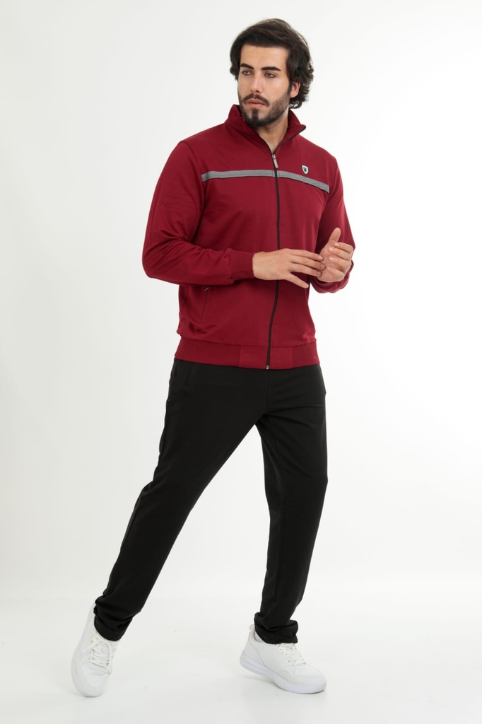 [869-1462-1-46] Men Sports Pajamas Dark Red (3XL)