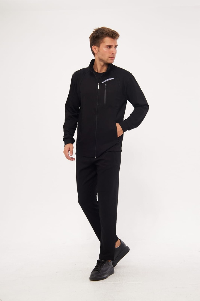 [869-5708-38] Men Sports Pajamas Black (M)