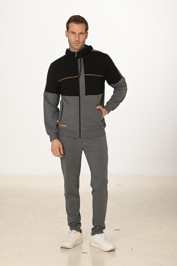 [869-5287-38] Men Sports Pajamas Gray (M)