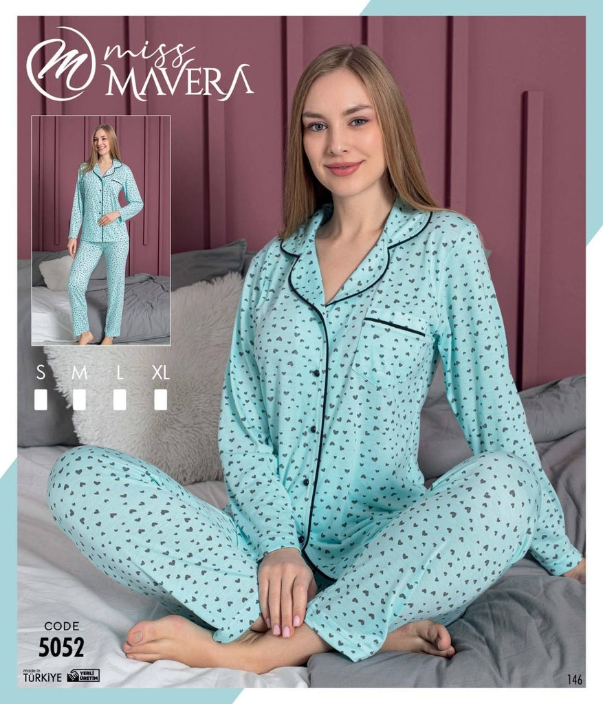 2 piece long-sleeved pajama with pants 