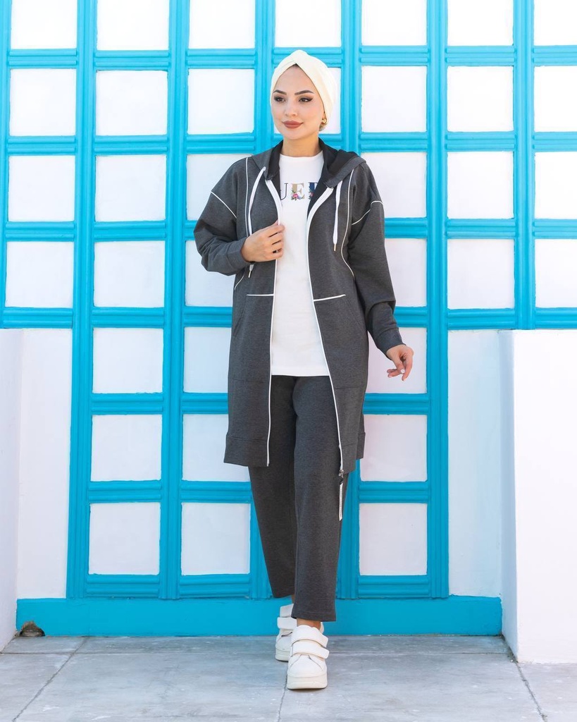 [869-368-2-42] Triple Set Cotton silver (XL)
