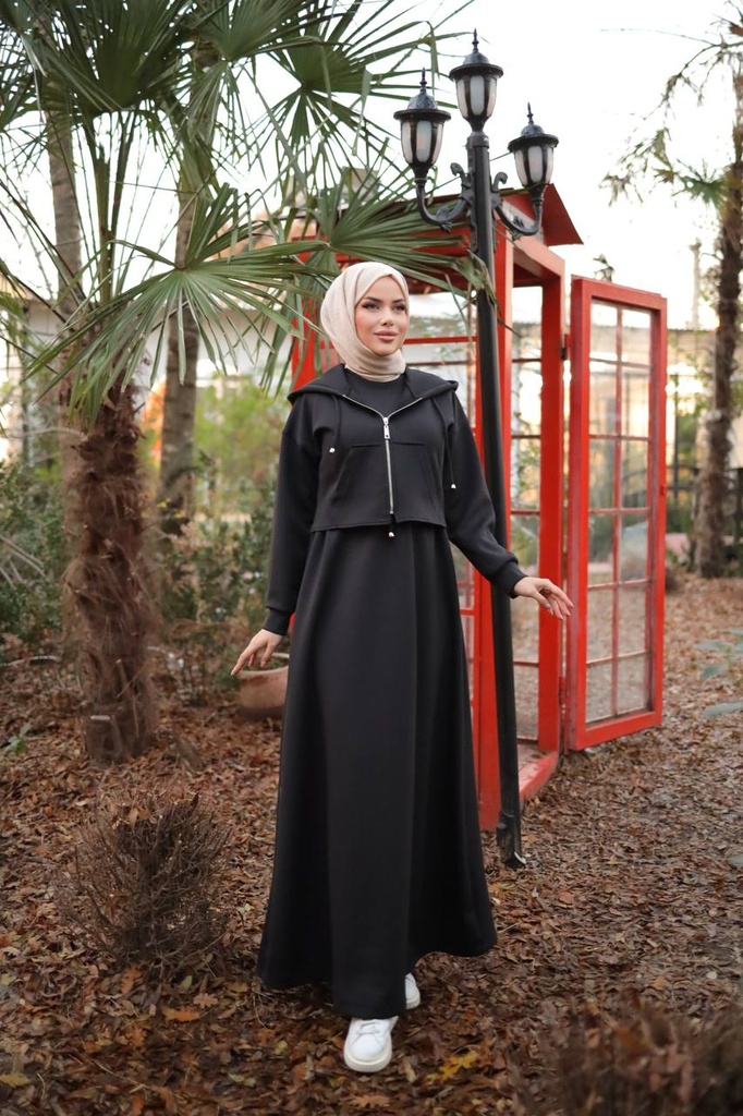 [869-71236-1-M] Long Dress Black (M)