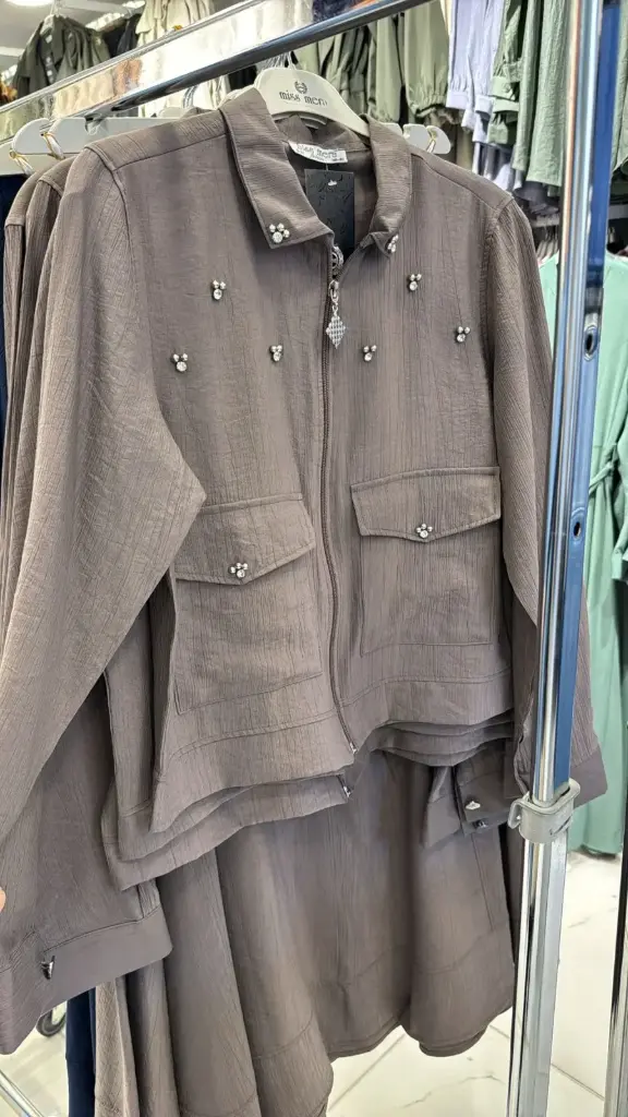 [869-44720-M~L] Women's Jacket & SKIRT Brown (M~L)
