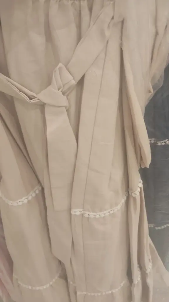 [869-1001-M] Long DRESS Beige (M)
