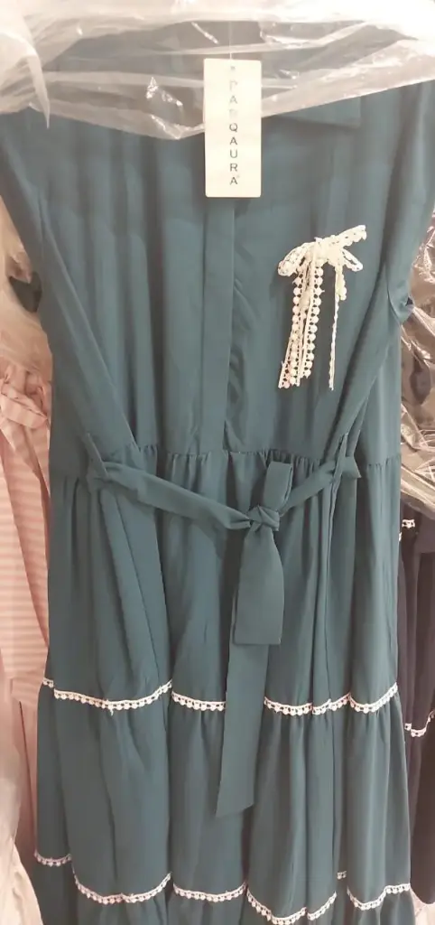 [869-1001-1-M] Long DRESS Turquoise blue (M)