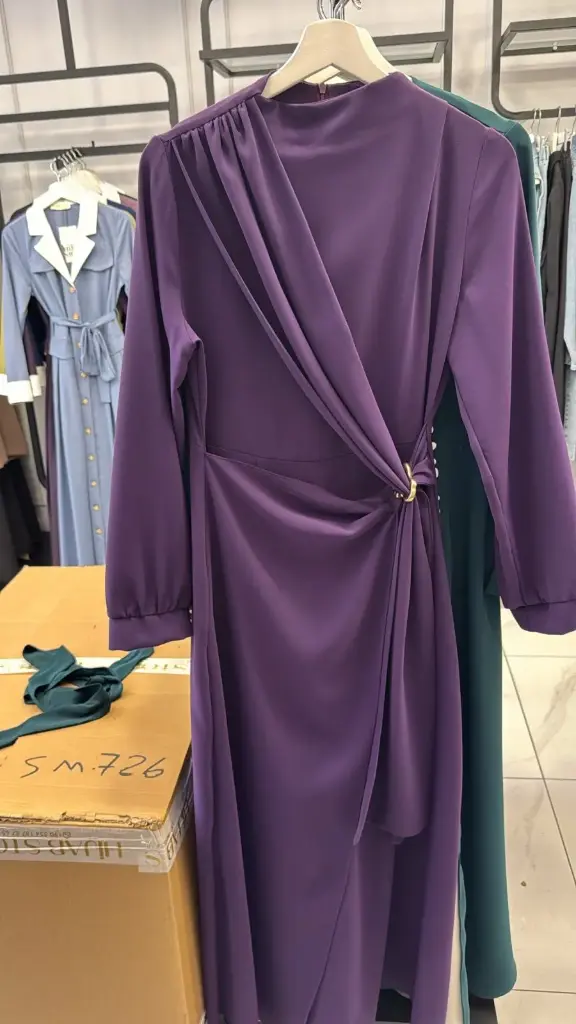 [869-2277-M] Long DRESS PURPLE (M)