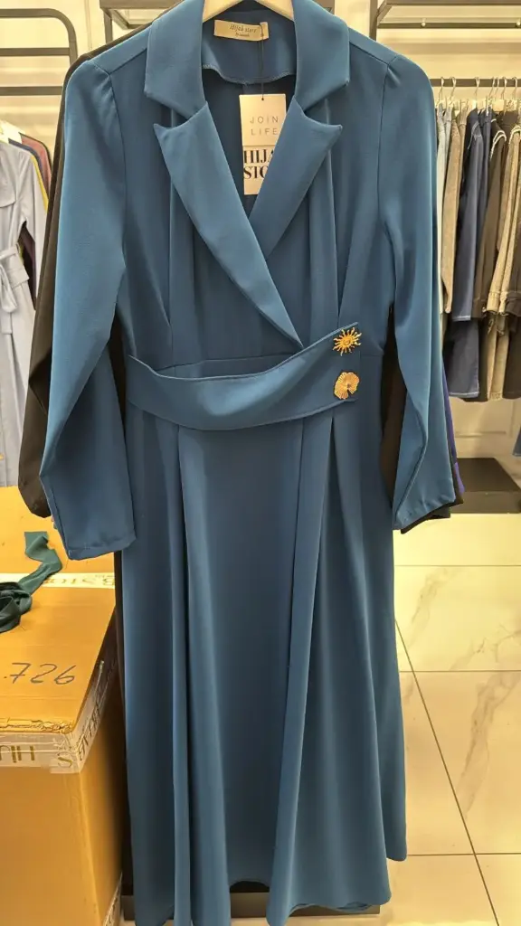 [869-2279-1-M] Long DRESS Blue (M)