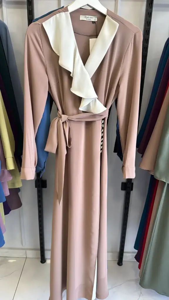 [869-2269-M] Long DRESS BEIGE (M)