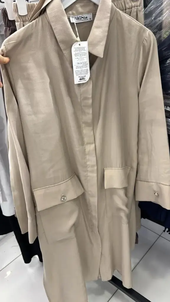 [869-8435-1-M] Set Two Pieces Beige طقم محجبات قطعتين  (M)