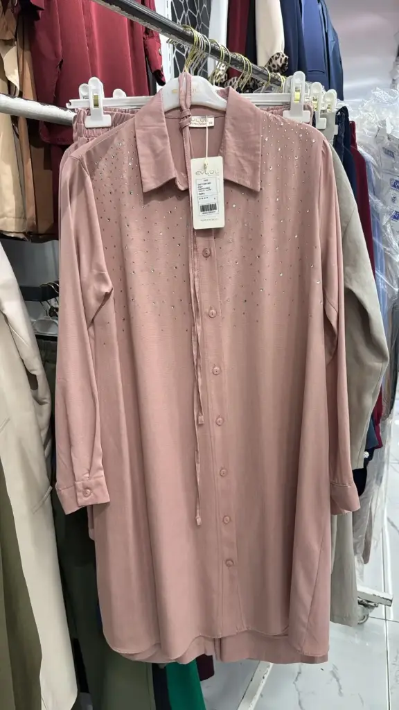 [869-1920-M] Set Two Pieces Pink طقم محجبات قطعتين  (M)