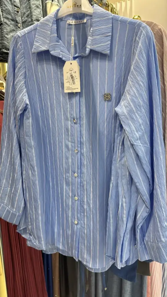 [869-8496-1-S] Women's Casual Shirt Blue قميص نسائي (S)