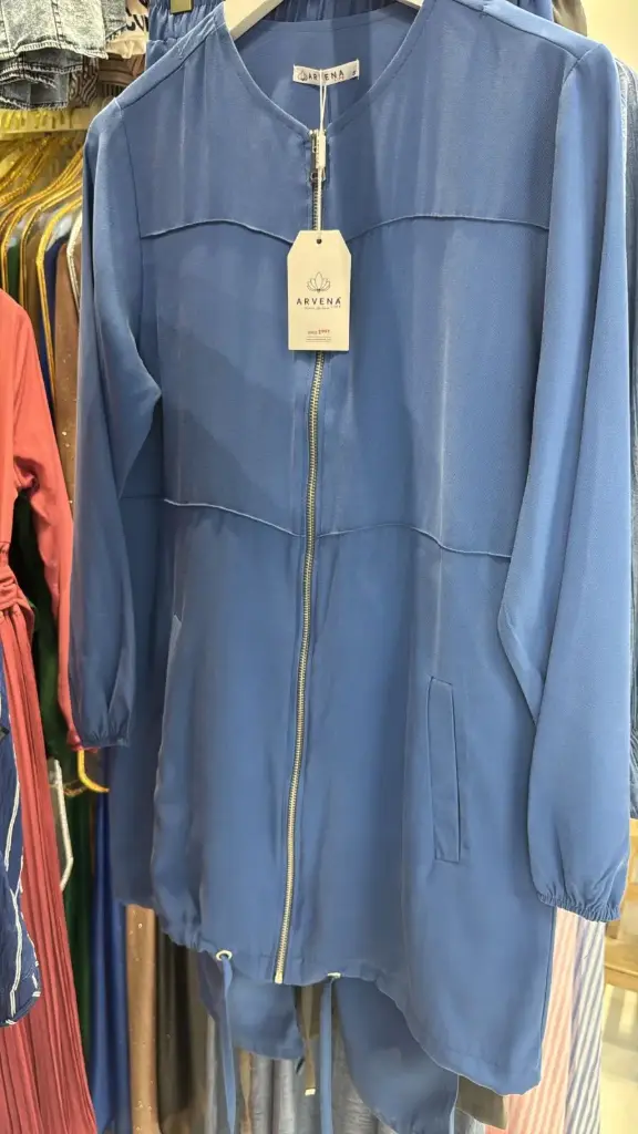 [869-1208-S] Set Two Pieces Blue طقم محجبات قطعتين (S)