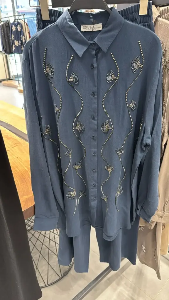 [869-2025-0004] Tracksuit Set Cotton D-blue