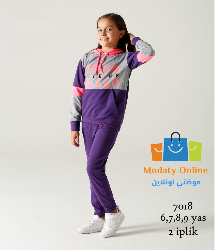 [3102016-7018-7 Year Purple] Girls Sports Pajamas (7 Year)