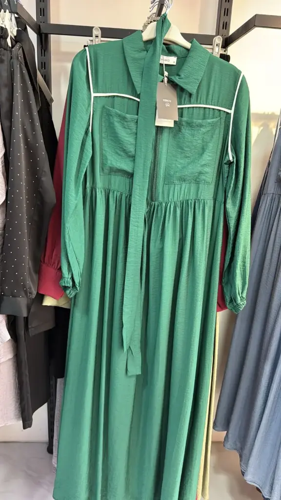 [869-2518-M] Long Dress Green (M)