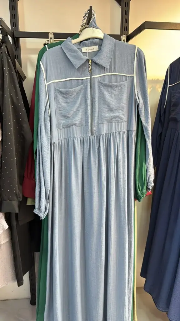 [869-2518-2-M] Long Dress Gray (M)
