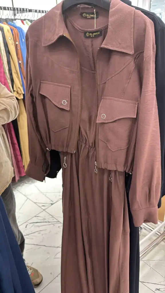 [869-1781-2-M] Long DRESS Brown (M)