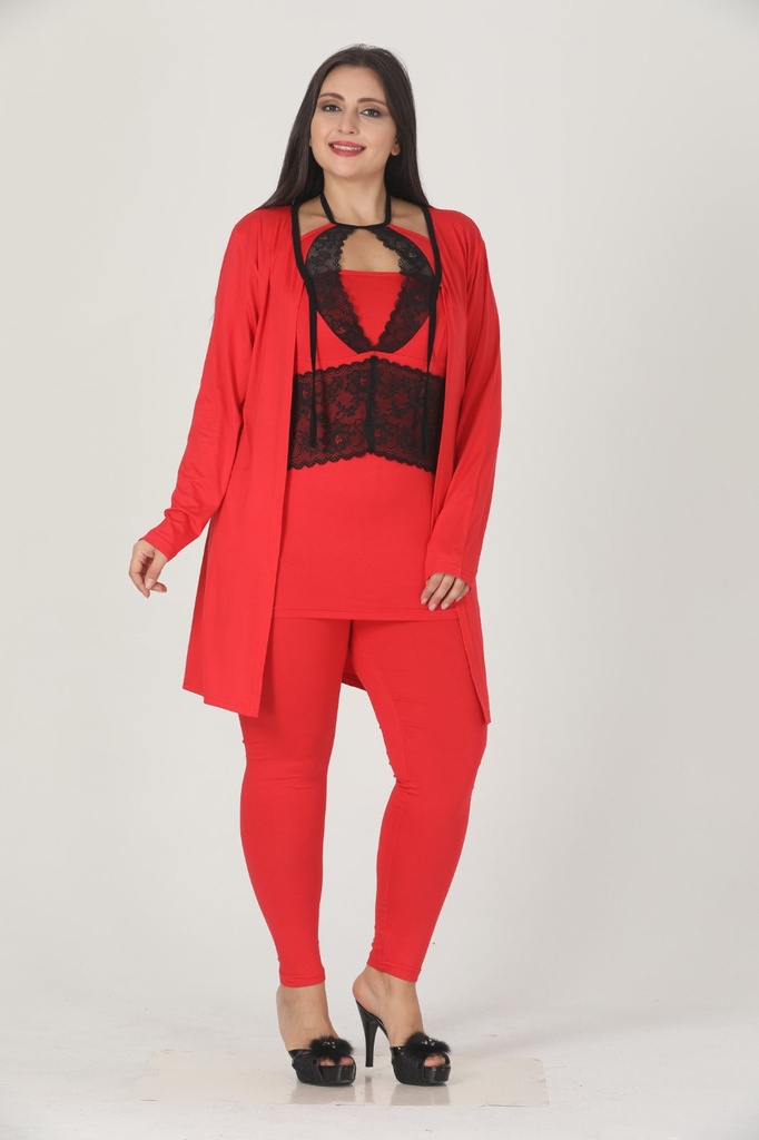 [110104004-35120] بيجامة طقم 5  قطع مقاس كبير