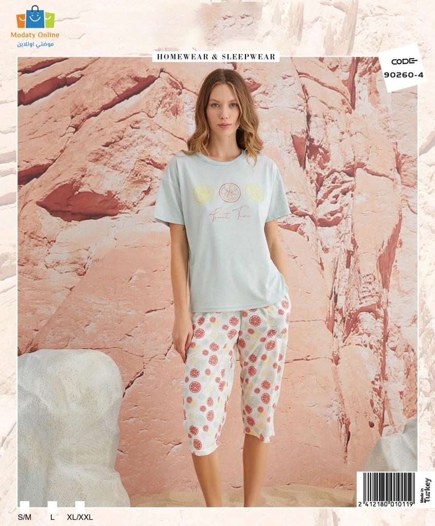 [110101053-902604-S~M] Pajamas Half Sleeve & Bermuda (S~M)