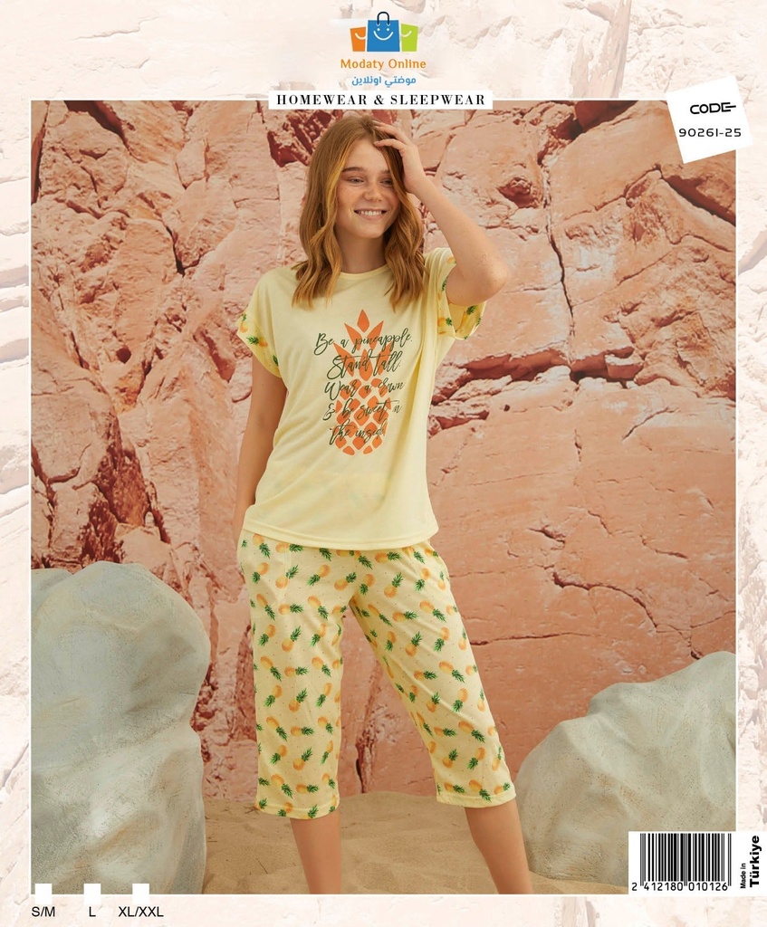[110101054-9026125-S~M] Pajamas Half Sleeve & Bermuda (S~M)